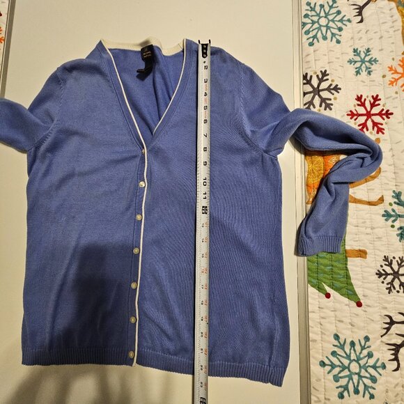 Brooks Brothers 346 Cardigan Blue Size Medium - Picture 10 of 11